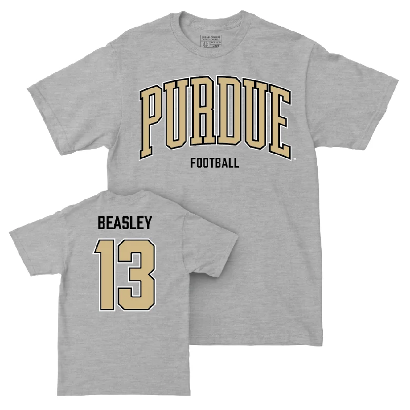 Custom Team Football Jerseys-Football Sport Grey Arch Tee   - Koy Beasley