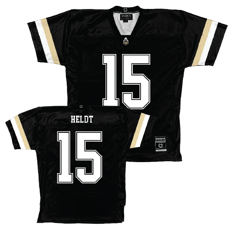 Personalized Football Jerseys With Custom Patches-Purdue Black Football Jersey - Will Heldt | #15