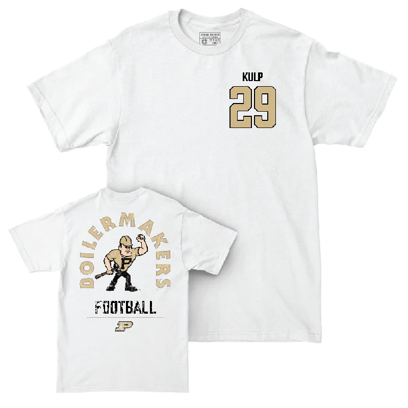 Custom Football Jerseys With Special Designs-Football White Mascot Comfort Colors Tee   - Earl Kulp