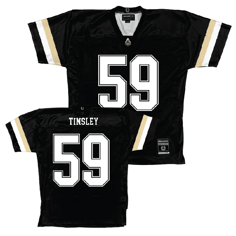 Custom Football Jerseys For Fun Events-Purdue Black Football Jersey  - Thomas Tinsley