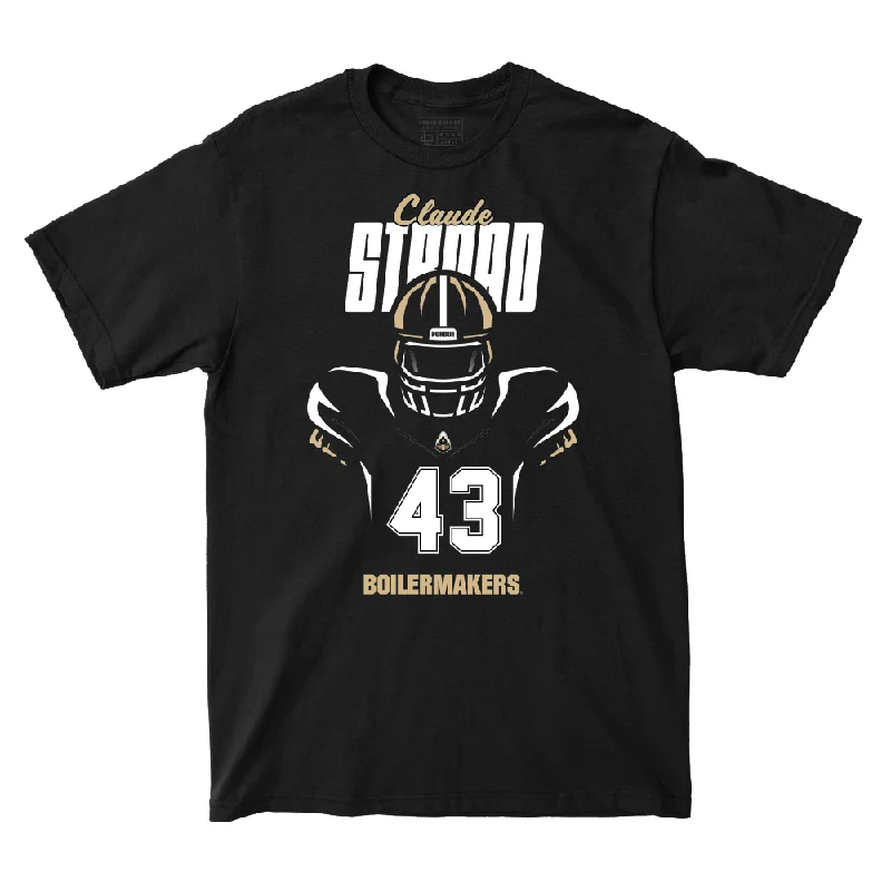 Custom Football Jerseys With Names-Silhouette Black Football Tee   - Claude Strnad