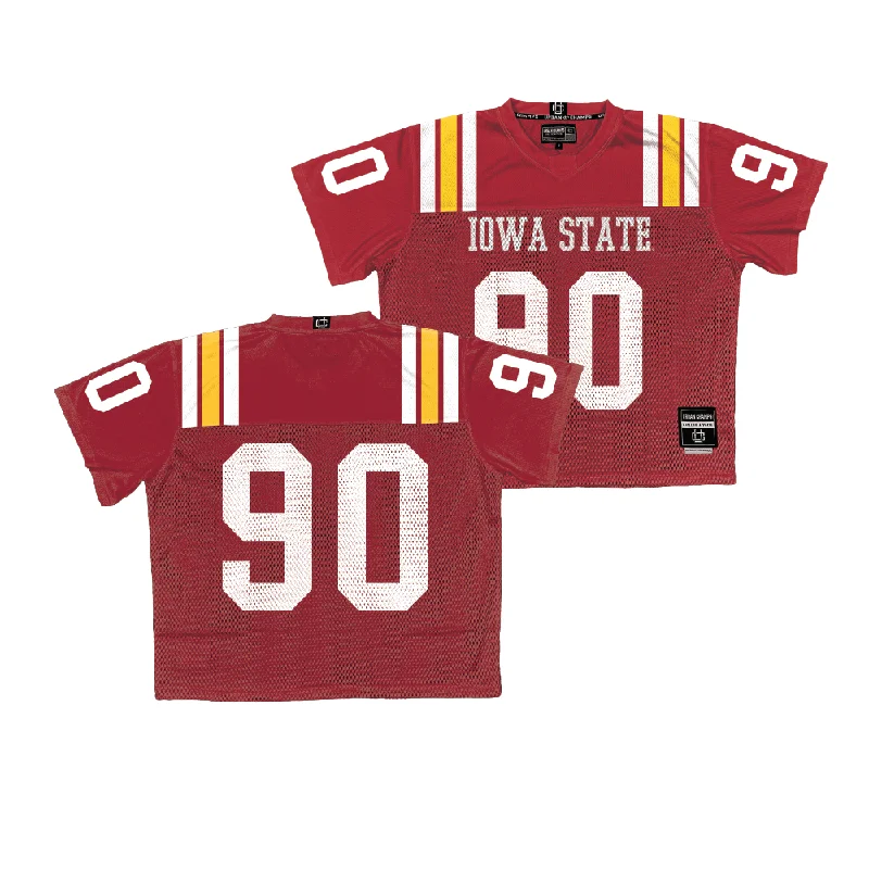 Football Jerseys With Custom Name & Logo Placement-Iowa State Throwback Football Jersey  - Braden Simonsen