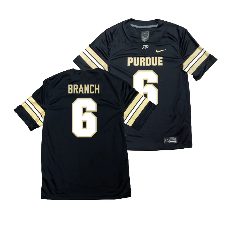 Custom Team Football Jerseys-Nike Purdue Boilermakers Black NIL Game Replica Football Jersey - Arhmad Branch | #6