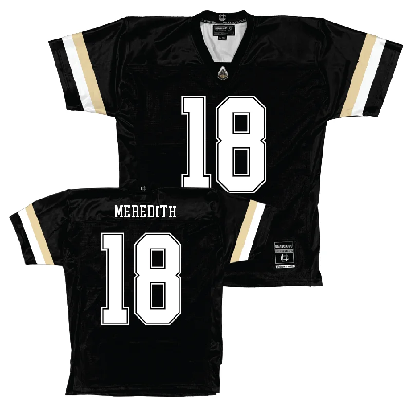 Custom Football Jerseys For College Sports-Purdue Black Football Jersey  - Bennett Meredith