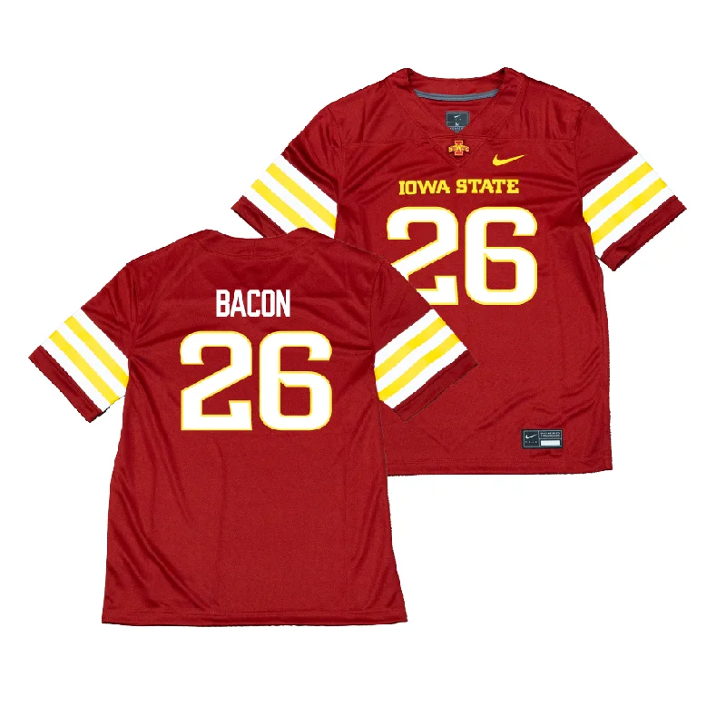 Custom Sports Football Jerseys-Nike Iowa State Cardinal NIL Game Replica Football Jersey - Caleb Bacon