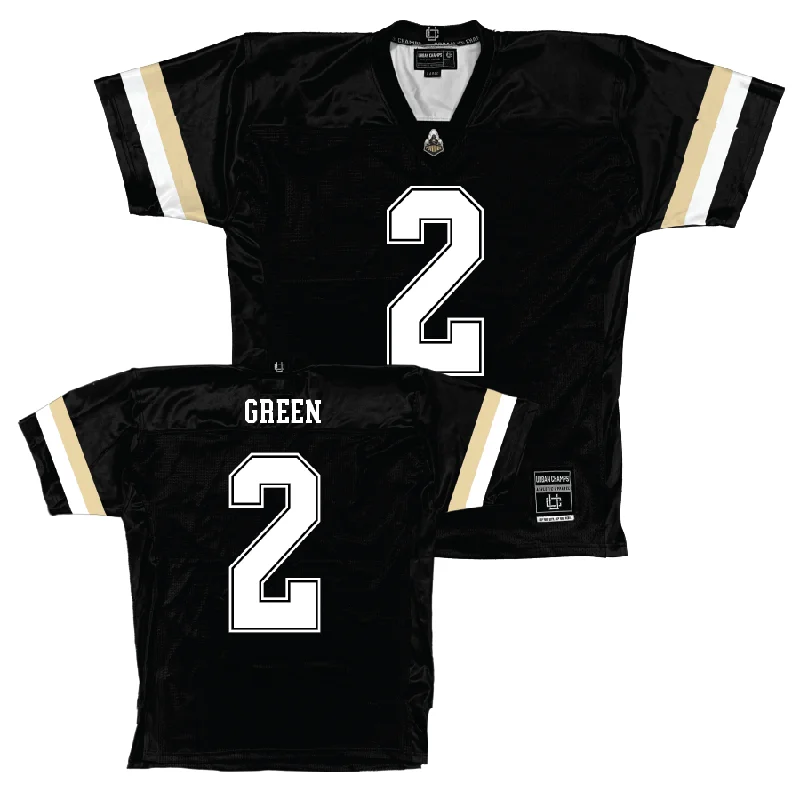 Custom Football Jerseys For Family Groups-Purdue Black Football Jersey  - Nyland Green