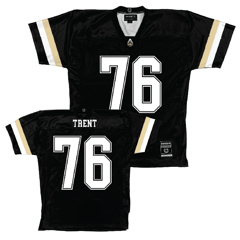 Custom Football Jerseys For Events-Purdue Black Football Jersey - Ethan Trent | #76