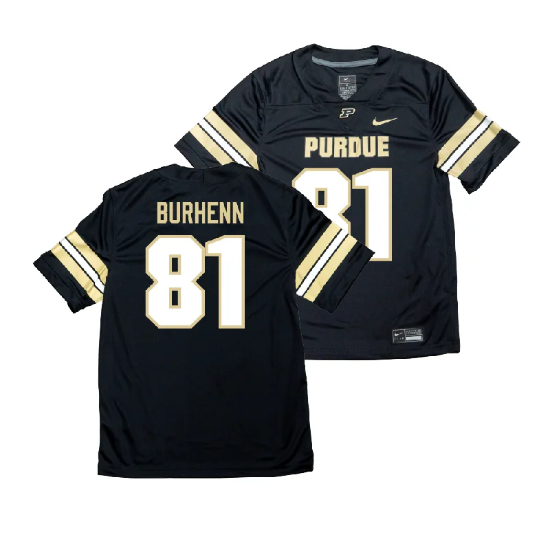 Custom Football Jerseys For Corporate Teams-Nike Purdue Boilermakers Black NIL Game Replica Football Jersey - George Burhenn | #81