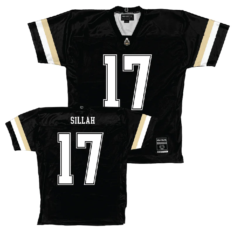 Custom Football Jerseys With Team Spirit-Purdue Black Football Jersey   - Shitta Sillah