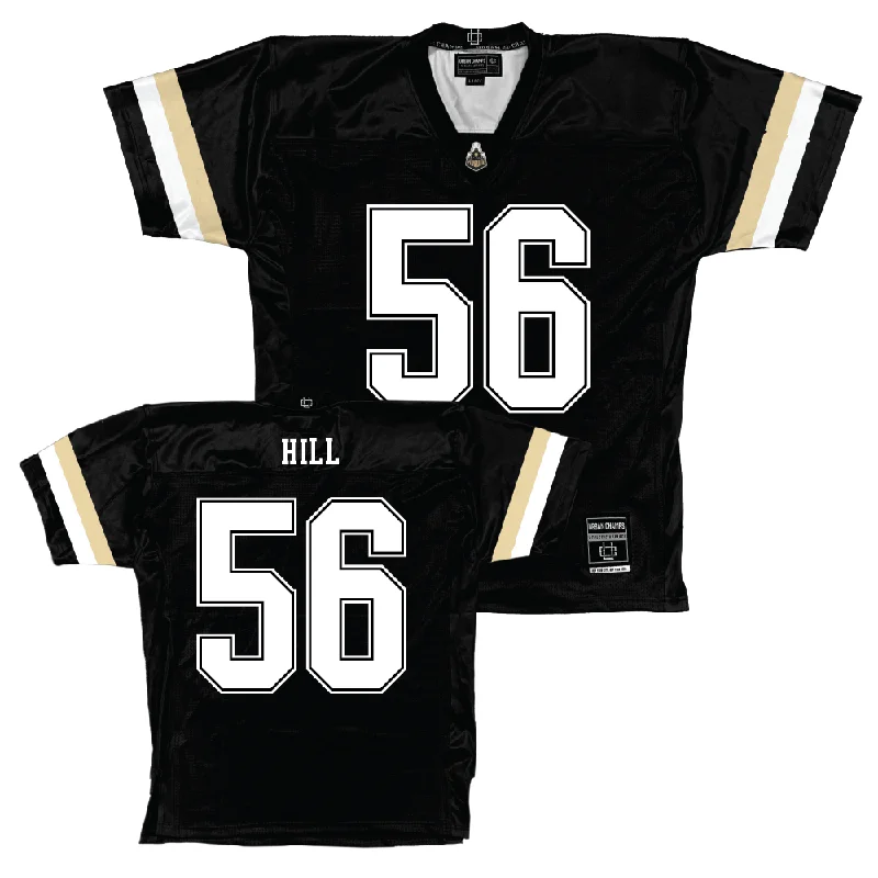 Custom Football Jerseys For School Spirit-Purdue Black Football Jersey   - Reese Hill