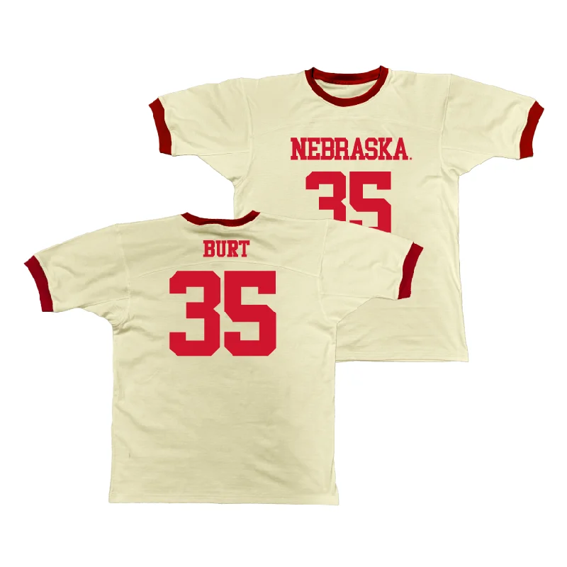 Custom Embroidered Basketball Jerseys-Nebraska Retro Ringer Tee - Henry Burt | #35