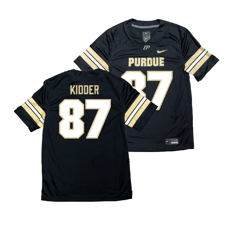 Personalized Football Jerseys For Alumni-Nike Purdue Boilermakers Black NIL Game Replica Football Jersey  - Adam Kidder