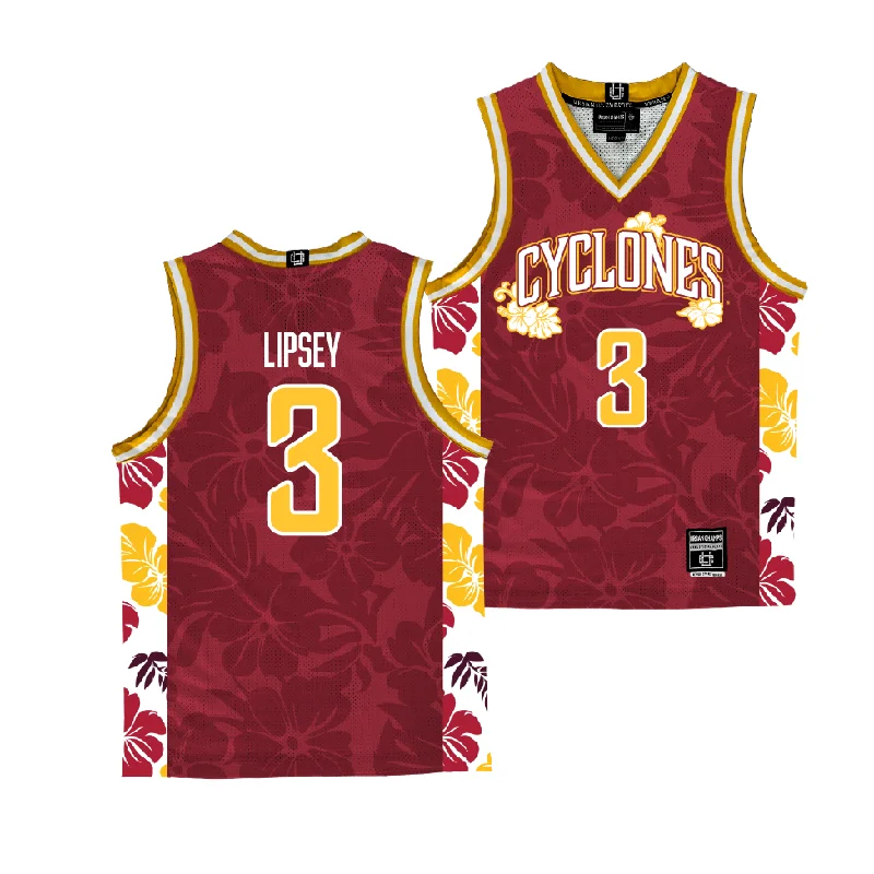 Custom Basketball Jerseys With Color Blocking-EXCLUSIVE: Iowa State Maui Men's Basketball Jersey - Tamin Lipsey