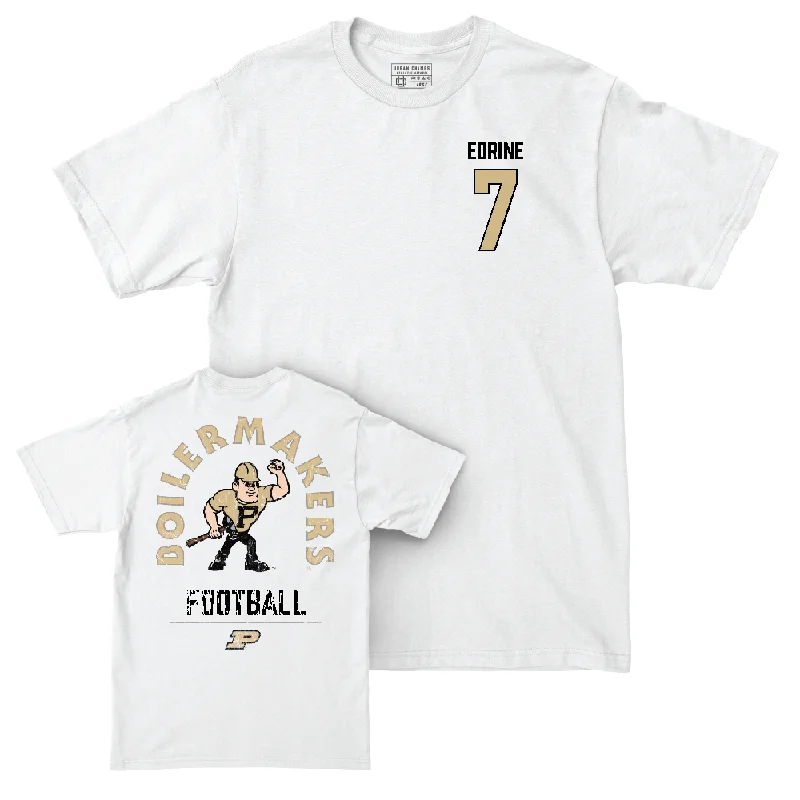 Football Jerseys For Custom Sports Teams-Football White Mascot Comfort Colors Tee   - Jahmal Edrine