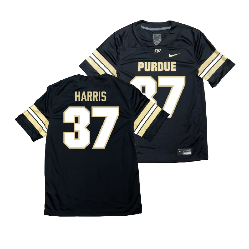 Football Jerseys With Custom Lettering-Nike Purdue Boilermakers Black NIL Game Replica Football Jersey  - Antonio Harris