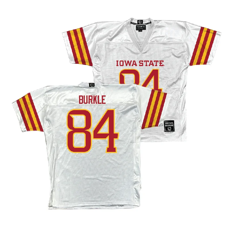 Personalized Football Jerseys For Groups-Iowa State Football White Jersey  - Gabe Burkle