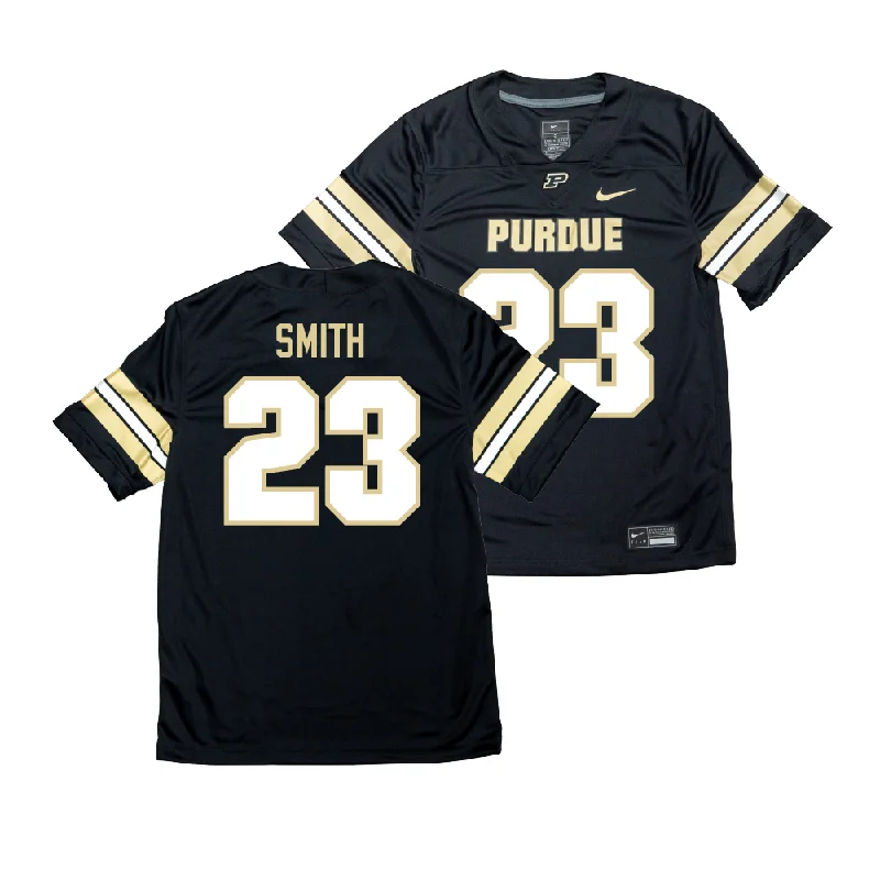 Custom Football Jerseys For Fundraiser Events-Nike Purdue Boilermakers Black NIL Game Replica Football Jersey  - Calvin Smith