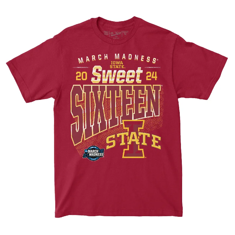 Personalized Basketball Jerseys With Team Spirit-Iowa State MBB 2024 Sweet Sixteen Streetwear T-shirt by Retro Brand