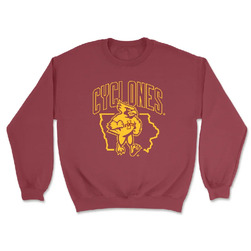 Team Basketball Jerseys-Crimson Men's Basketball Cy Crewneck - Tamin Lipsey