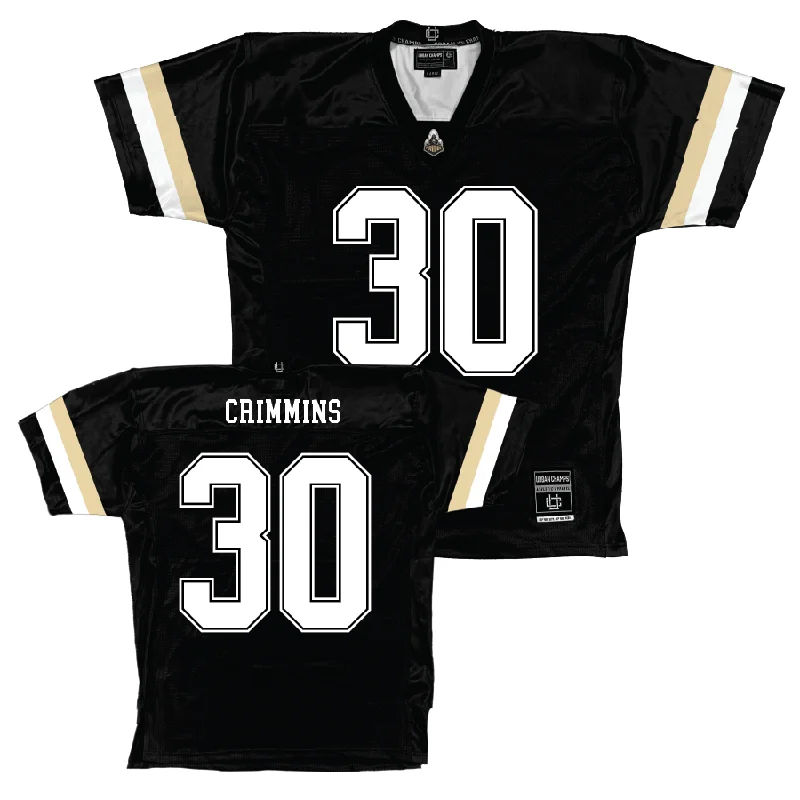 Football Jerseys For Charity Auctions-Purdue Black Football Jersey   - Keelan Crimmins