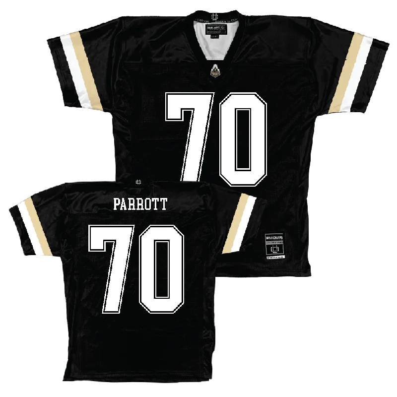 Football Jerseys With Custom Fabric Designs-Purdue Black Football Jersey   - Maxwell Parrott