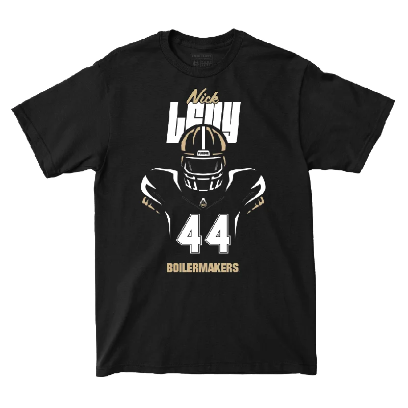 Football Jerseys For Special Event Teams-Silhouette Black Football Tee   - Nick Levy