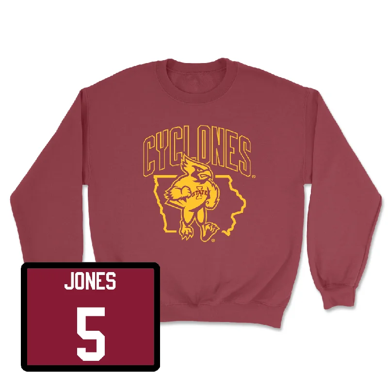 Personalized Basketball Jerseys For Fundraising-Crimson Men's Basketball Cy Crewneck - Curtis Jones