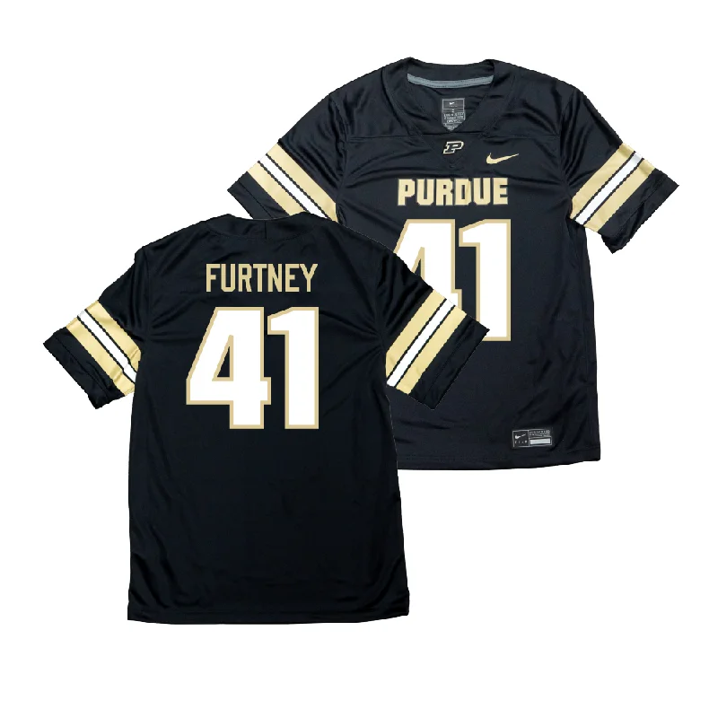 Football Jerseys With Custom Sleeves-Nike Purdue Boilermakers Black NIL Game Replica Football Jersey - Ben Furtney | #41