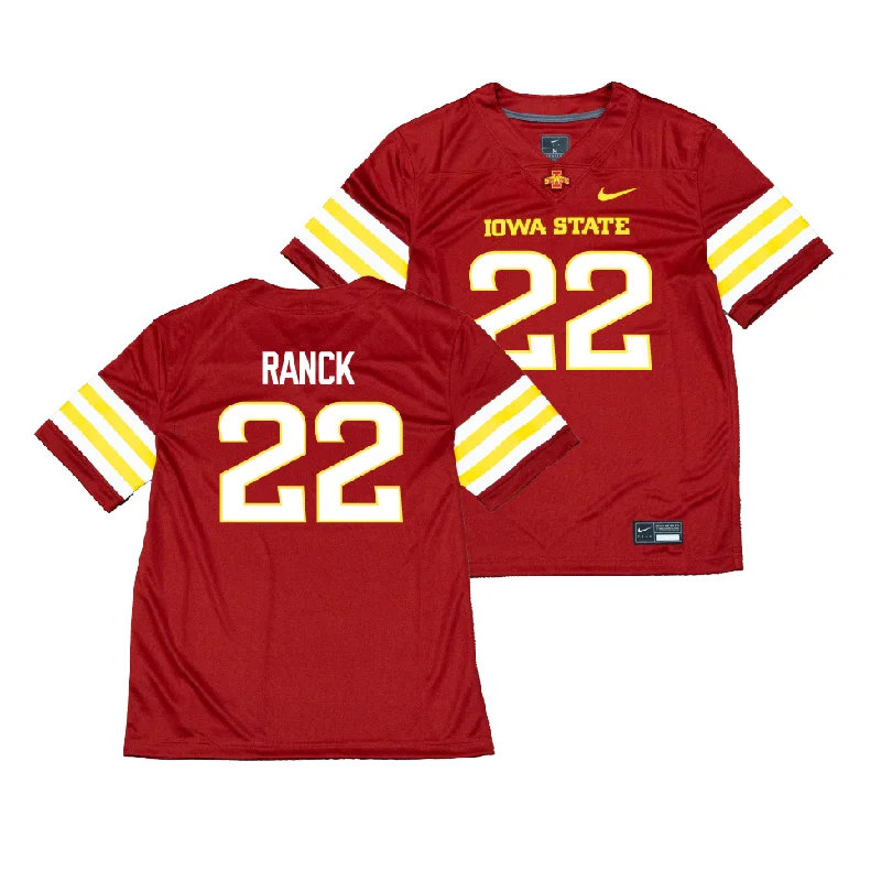 Personalized Football Jerseys With Player Information-Nike Iowa State Cardinal NIL Game Replica Football Jersey - Dillon Ranck