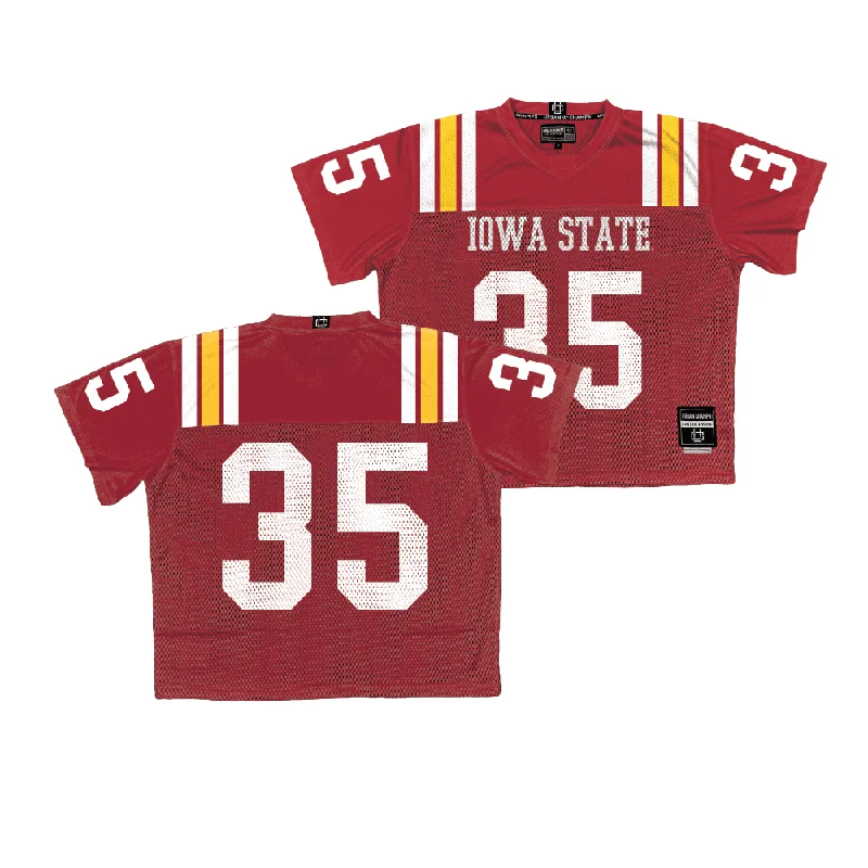 Football Jerseys With Fun Designs-Iowa State Throwback Football Jersey  - Aiden Flora