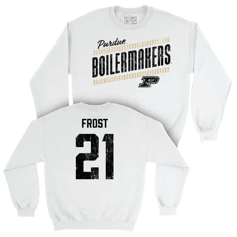 Basketball Jerseys For Teams & Schools-Men's Basketball White Slant Crew - Matt Frost | #21