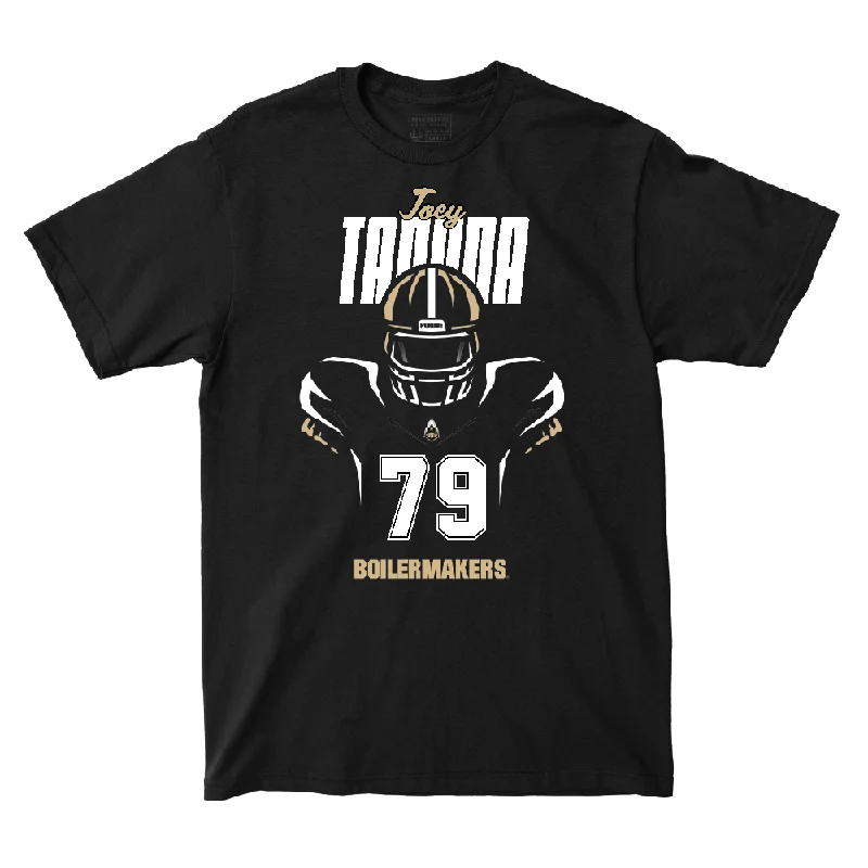 Football Jerseys With Custom Fabric Options-Silhouette Black Football Tee   - Joey Tanona