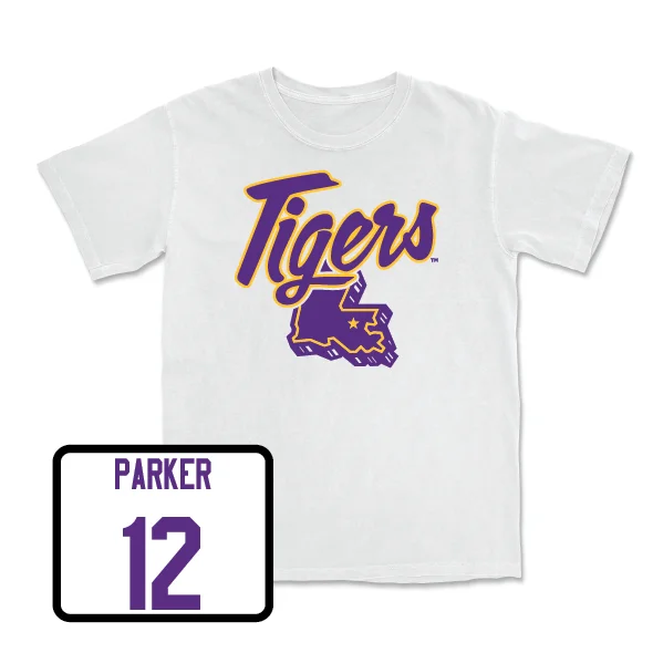 Football Jerseys For School Spirit Events-Football White Tiger State Tee - Kyle Parker