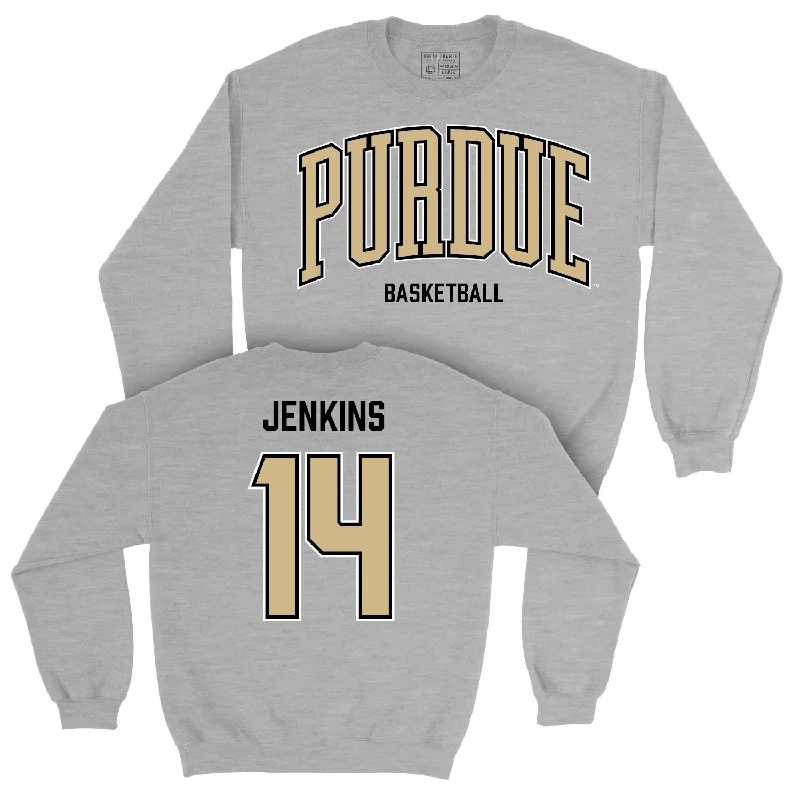 Basketball Jerseys With Bold, Unique Graphics-Men's Basketball Sport Grey Arch Crew - David Jenkins | #14