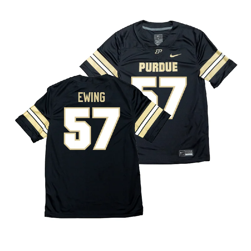 Custom Football Jerseys For College Teams-Nike Purdue Boilermakers Black NIL Game Replica Football Jersey - Tom Ewing | #57