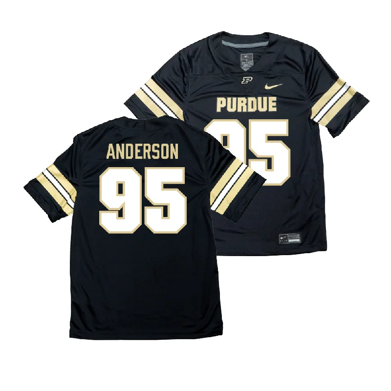 Football Jerseys For Group Orders-Nike Purdue Boilermakers Black NIL Game Replica Football Jersey - Joe Anderson