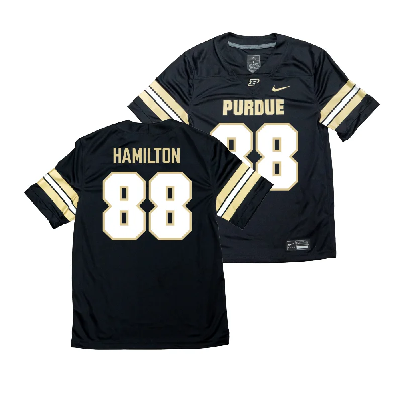 Custom Football Jerseys With Fun Style Options-Nike Purdue Boilermakers Black NIL Game Replica Football Jersey - Donovan Hamilton