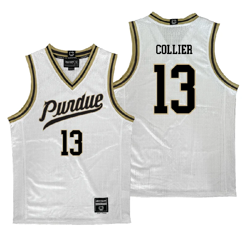 Basketball Jerseys With Custom Name & Logo Placement-Purdue Women's Basketball White Jersey   - Ella Collier