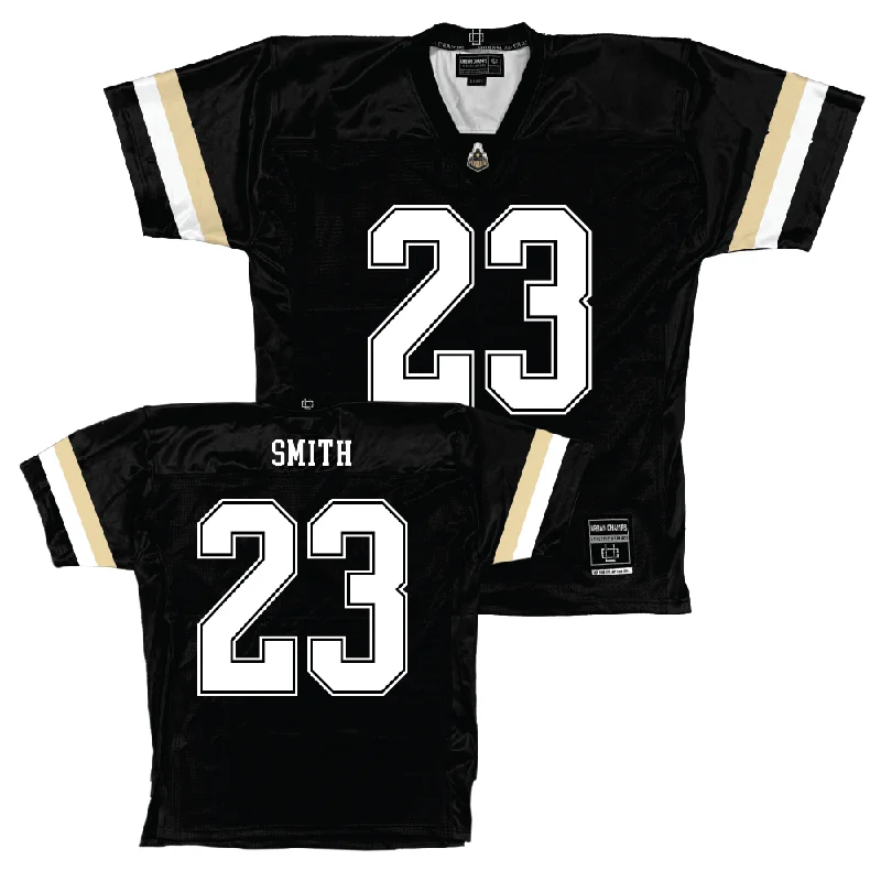 Custom Football Jerseys With Name & Text-Purdue Black Football Jersey   - Calvin Smith