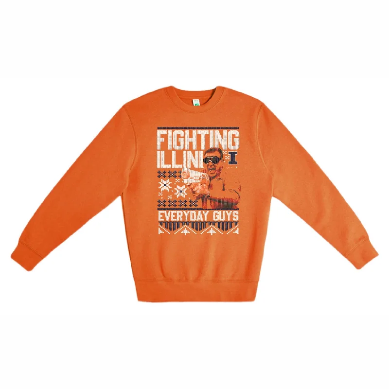 Personalized Basketball Jerseys With Fun Slogans-Illinois Fighting Illini Everyday Guys Brad Underwood Crew