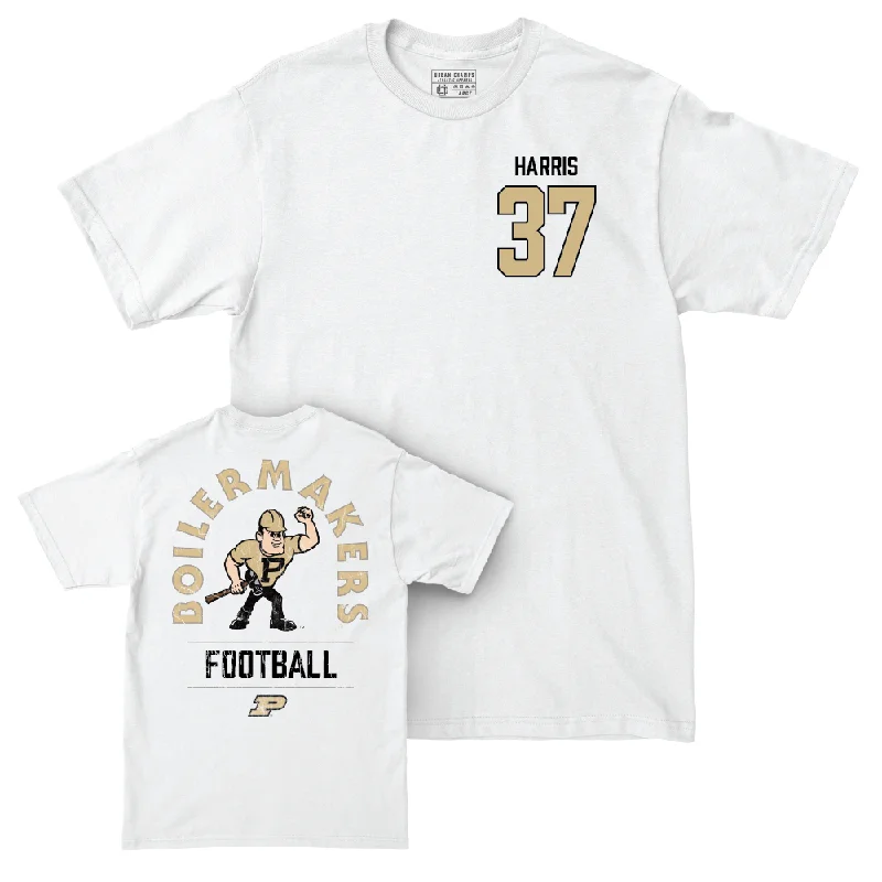 Football Jerseys For Special Event Teams-Football White Mascot Comfort Colors Tee   - Antonio Harris