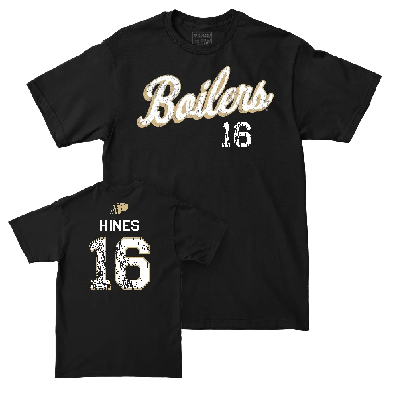 Football Jerseys With Bold, Unique Graphics-Football Black Script Tee   - Hudauri Hines