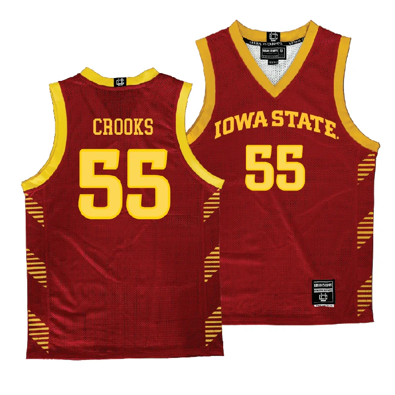 Basketball Jerseys For Supporters-Iowa State Women's Basketball Crimson Jersey - Audi Crooks