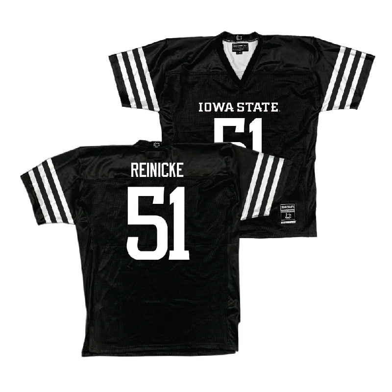 Unique Football Jerseys With Custom Prints-Iowa State Football Black Jersey  - Nick Reinicke