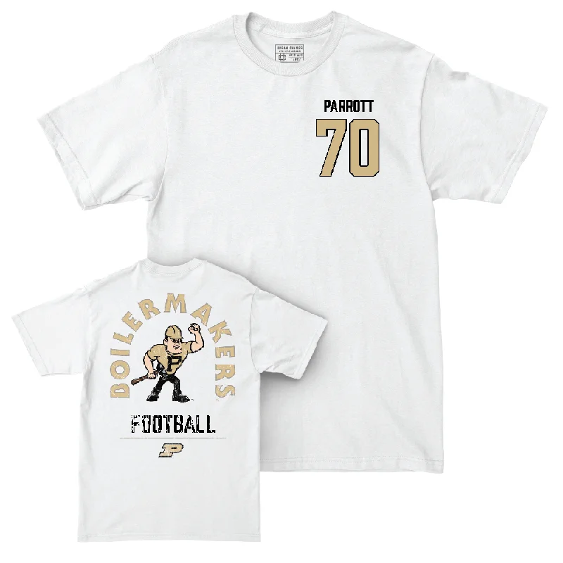 Custom Football Jerseys For Family Reunions-Football White Mascot Comfort Colors Tee   - Maxwell Parrott