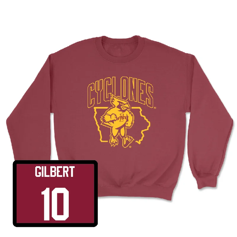 Basketball Jerseys With Custom Designs For Players-Crimson Men's Basketball Cy Crewneck - Keshon Gilbert