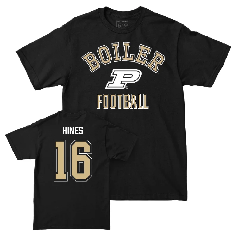 Football Jerseys With Custom Lettering & Numbers-Football Black Classic Tee   - Hudauri Hines