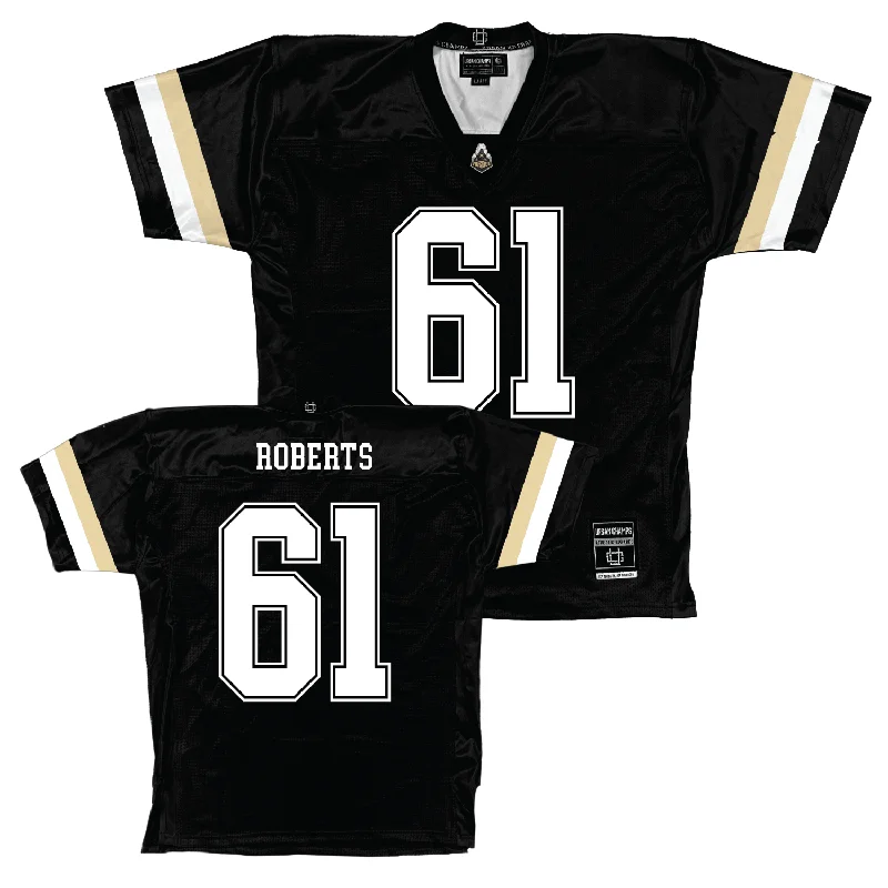 Custom Football Jerseys For Youth Leagues-Purdue Black Football Jersey - Aaron Roberts | #61