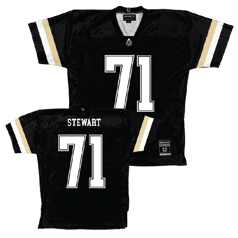 Custom Football Jerseys With Logos For Gifts-Purdue Black Football Jersey  - Corey Stewart