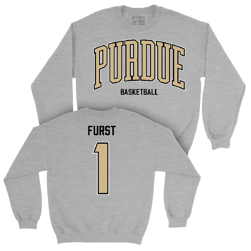 Custom Basketball Jerseys For Fundraisers-Men's Basketball Sport Grey Arch Crew - Caleb Furst | #1